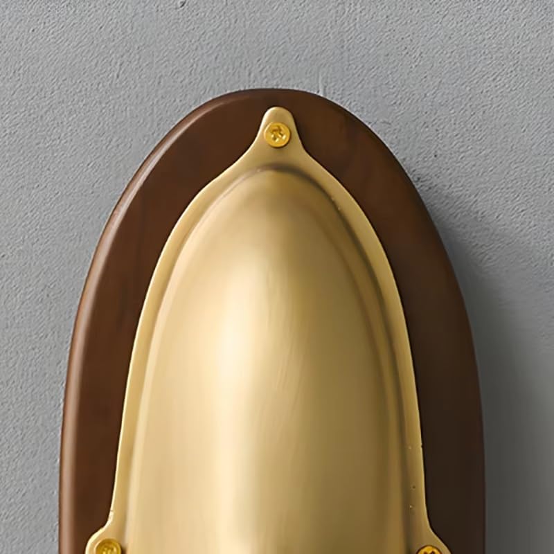 Brass Wood Wall Light E27 Bulb for Bedroom Parlor Stars Aisle Restaurant Gold Silver Copper Wall Lamp Sconce,Bathroom