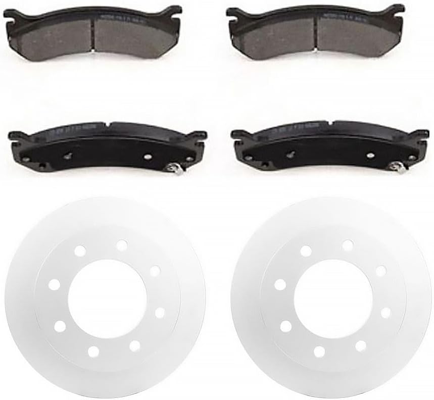 Rear Brakes and Rotors Kit for Chevy Silverado 1500 HD Classic 2007-2007 for Chevrolet Silverado 2500 1999-2004 3PCS Rear Disc Brake Rotors Semi-metallic Brakes Pads