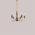 Retro Style E14 Bulb Chandelier Gold Silver Black Metal Dark Wood for Parlor Restaurant Bedroom Lighting,Dining Light Fixtures