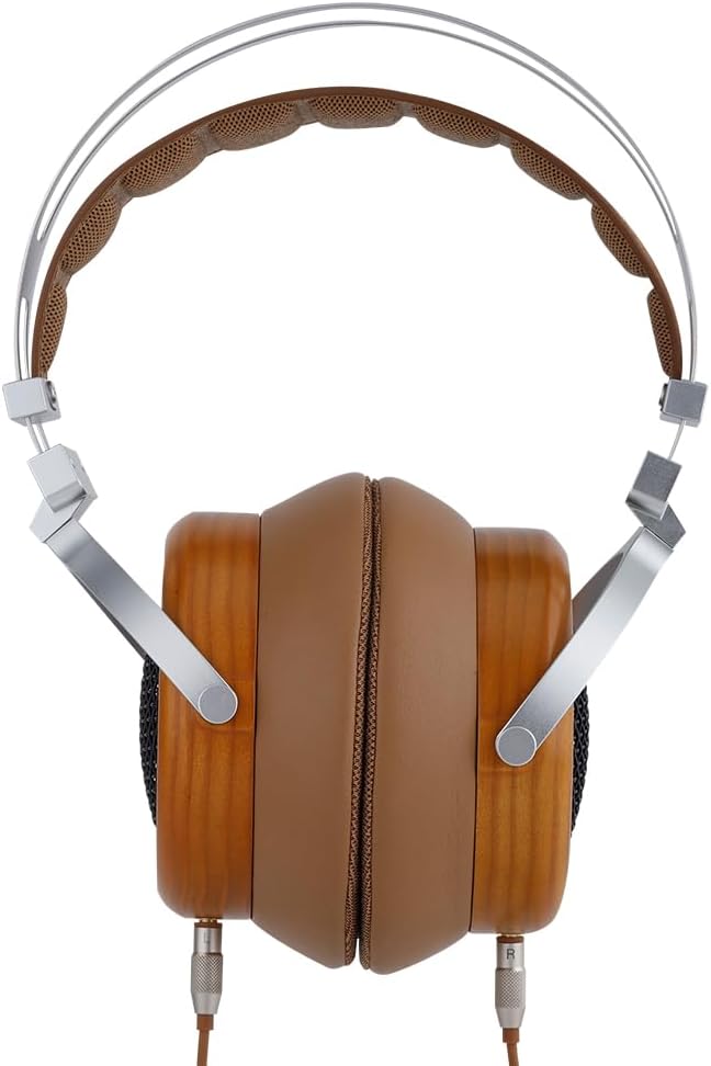 SIVGA Luan Hi-Fi Dynamic Driver Open-Back Wood Wired Earphone with Detachable Cable,Professional Grade Headphone for Audiophiles, for Home, for Studio (Brown)