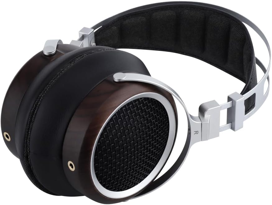 SIVGA Luan Hi-Fi Over-Ear Dynamic Driver Open-Back Wood Wired Headphone with Detachable Cable, Professional Grade Earphone for Audiophiles, for Home, for Studio(Black)