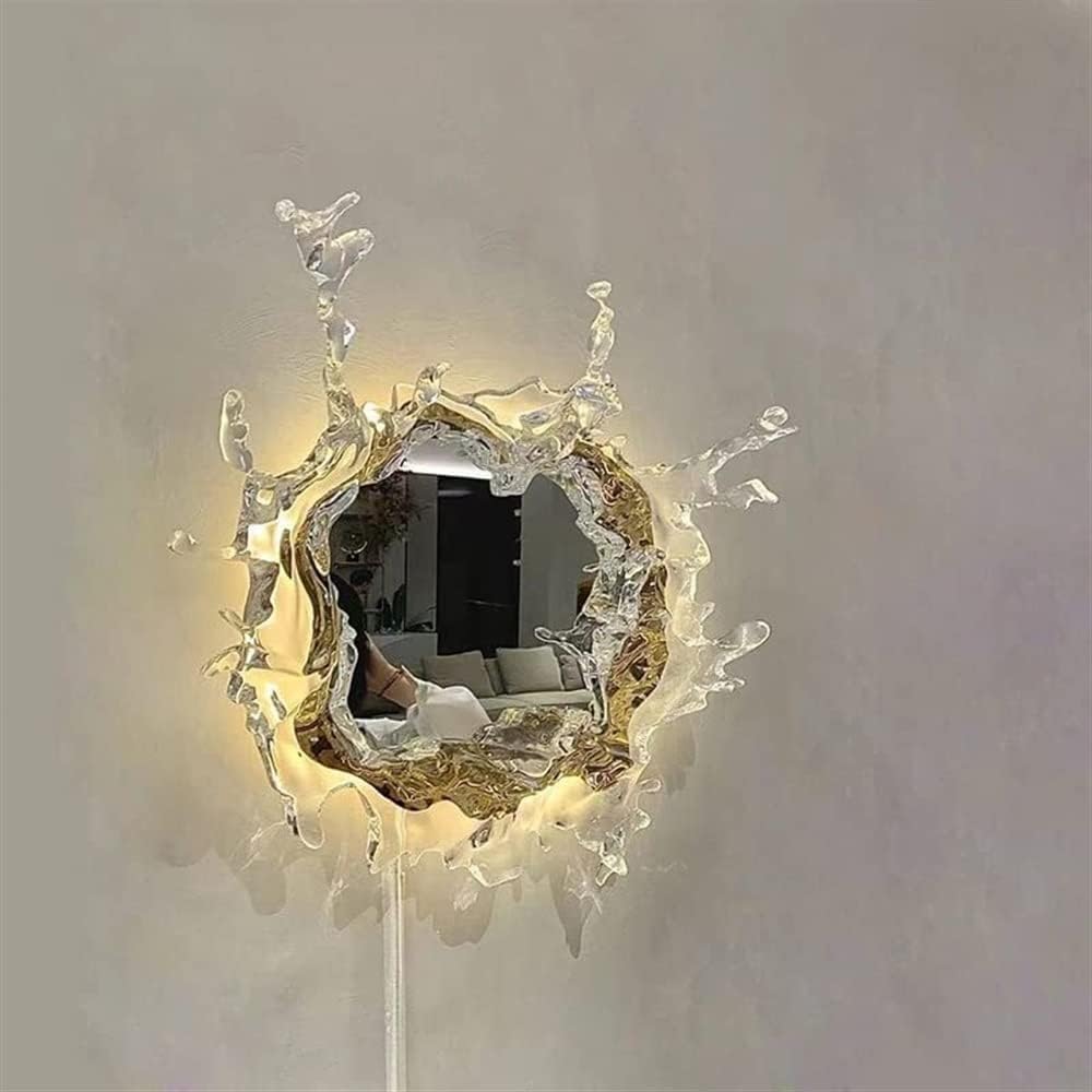 Modern LED Wall Lamp Wall Decoration Vanity Mirror Lamp LED Splash Wall Mount Lighting Indoor Wall Lamp, Compatible with Bedroom Bathroom Living(Gold,Silver)