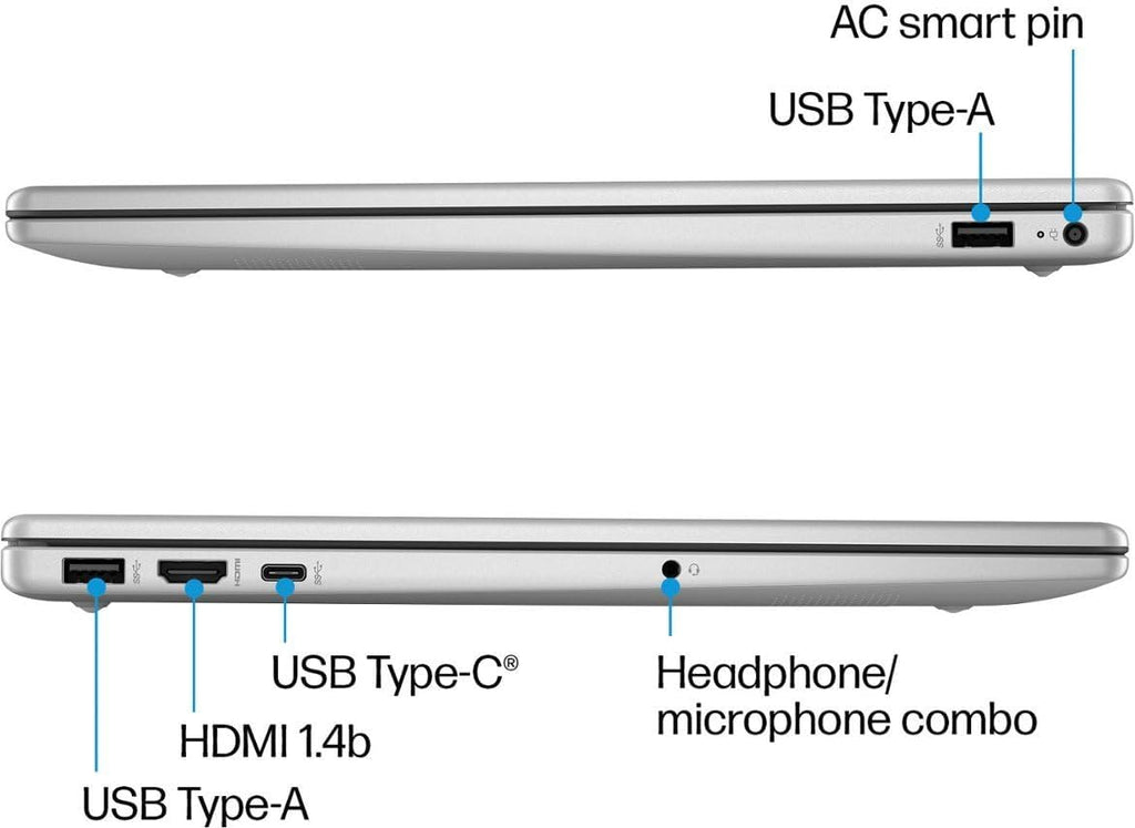 HP 2024 15.6' FHD Laptop - AMD Ryzen 5-7520U(Beat i5 1235U), 16GB DDR5 RAM, 1TB SSD, Up to 12.5 Hours Long Battery Life, Webcam, Wi-Fi 6, Fast Charge, Windows 11 Pro, with Laptop Stand
