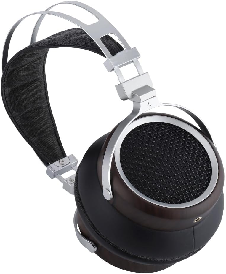 SIVGA Luan Hi-Fi Over-Ear Dynamic Driver Open-Back Wood Wired Headphone with Detachable Cable, Professional Grade Earphone for Audiophiles, for Home, for Studio(Black)