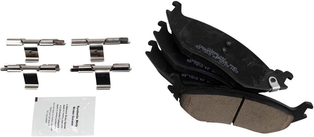 TRQ Rear Brake Pad and Rotor Set Ceramic Drilled Slotted Coated Vented Rotors Calipers Compatible with 2002-2010 Dodge Ram 1500 2005-2009 Durango 2007-2009 Chrysler Aspen 2011-2018 Ram 1500