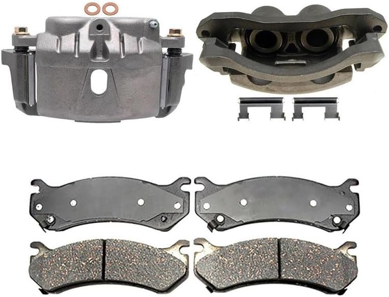 (4) Rear Brake Caliper with Brake Pads Kit Replacement Left and Right for Chevrolet Silverado 3500 2004-2007 for Chevy Silverado 3500 2004-2007 for Chevrolet Silverado 3500 Classic 2007-2007