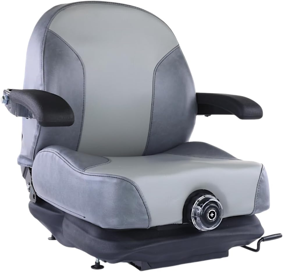 Universal Fit Highback Suspension Seat with Adustable Armrests for Tractors & Zero Turn Lawn Mowers Fits Exmark Lazer Z Diesel DS E S X Series 116-6187