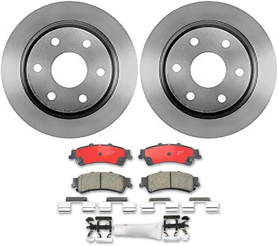 (4) Brakes and Rotors Kit Rear Brake Pads and Rotors Kit, Brake Rotors Brake Pads for Chevrolet Silverado 1500 2001-2005 for Chevy Silverado 1500 2001-2005
