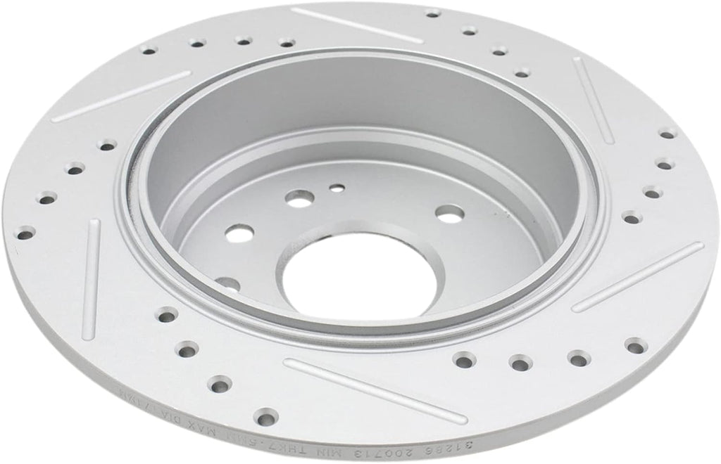 TRQ Performance Rear Brake Pad and Rotor Set Ceramic Solid G Coated Rotors Calipers Compatible with 1999-2003 Acura TL