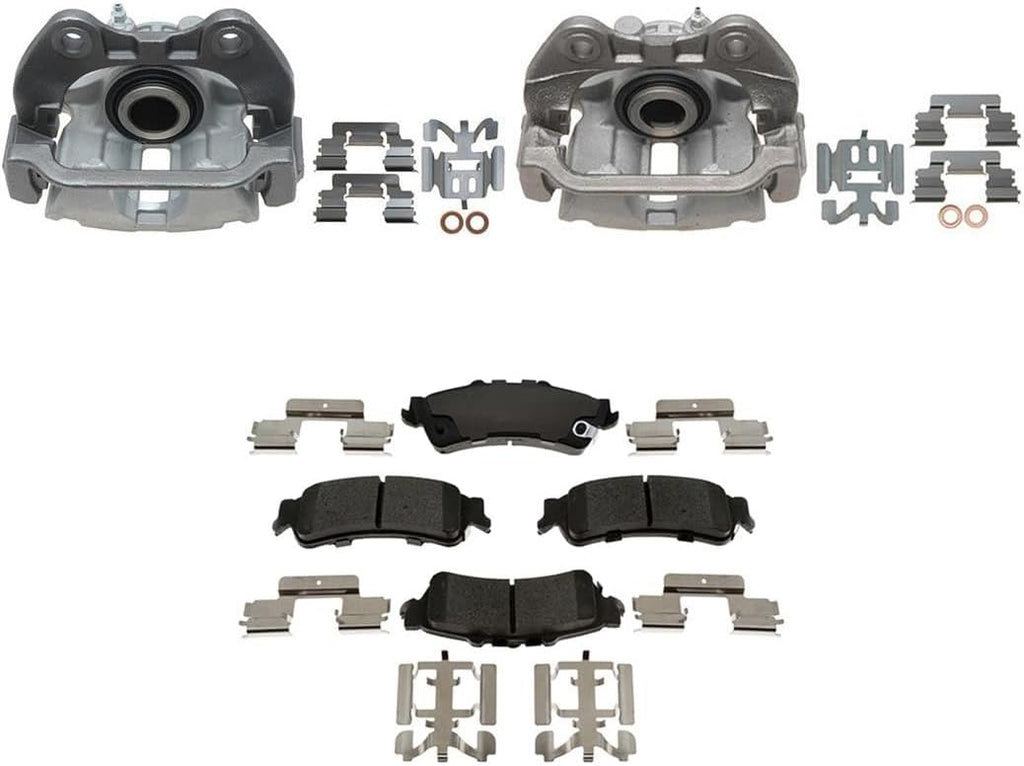 4Pcs Rear Automotive Replacement Brake Calipers with Pads for Cadillac DeVille 2000-2002 for Chevrolet Astro 2003-2005 for Chevy Astro 2003-2005 for Chevrolet Silverado 1500 1999-2002