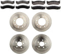 Front & Rear Brake Kit for Chevrolet Avalanche 2500 2002-2006 for Chevy Avalanche 2500 2002-2006 for Chevrolet Silverado 1500 2004-2004 6PCS Semi-metallic Brakes Pads Rlimerance