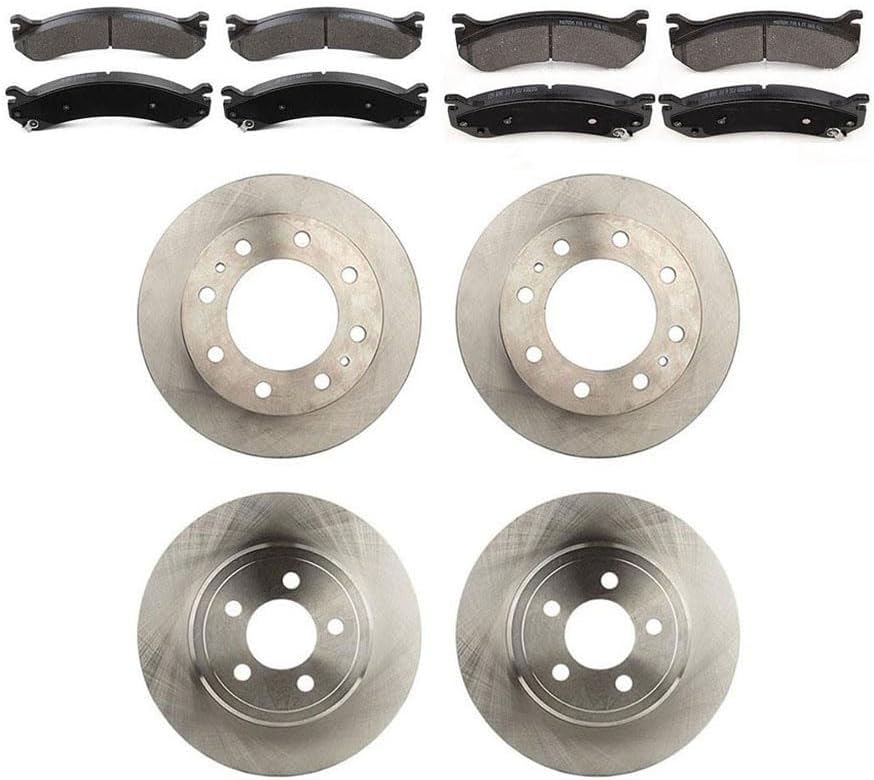 Front & Rear Brake Kit for Chevrolet Avalanche 2500 2002-2006 for Chevy Avalanche 2500 2002-2006 for Chevrolet Silverado 1500 2004-2004 6PCS Semi-metallic Brakes Pads Rlimerance