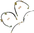 4PCS Front Rear Brake Hose Brake Line Kit for Chevy Silverado 2500 HD 6.0L 2001-2006, for Silverado 2500 HD 6.6L 2001-2006, for Silverado 2500 HD 8.1L 2001-2006, Brake Hydraulic Hose Replace# BH141359