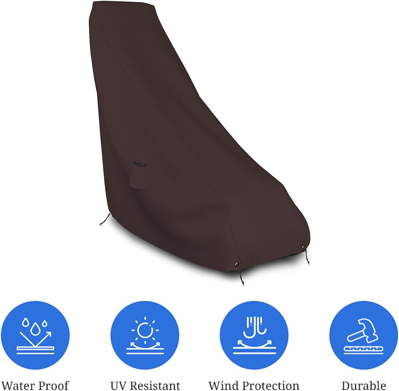 Covers & all Lawn Mower Cover 18 Oz Waterproof - Customize Cover with Any Size - 100% Weather Resistant Grass Mower Cover with Air Pocket and Drawstring with Snug Fit (57' D x 39' W x 44'H, Coffee)