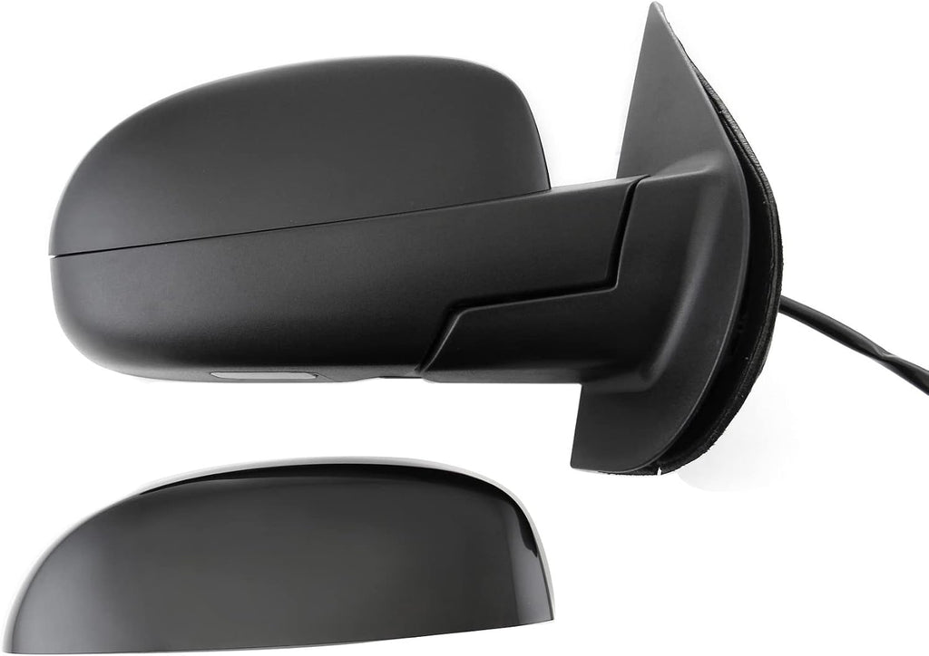 Kool Vue Right Power Heated Mirror for Chevrolet Silverado 1500 GMC Sierra 1500 2007-2013 Power Fold With Signal Light & Puddle Lamp; Without Blind Spot Monitor, Memory & Auto-Dim with 2 Caps New Body