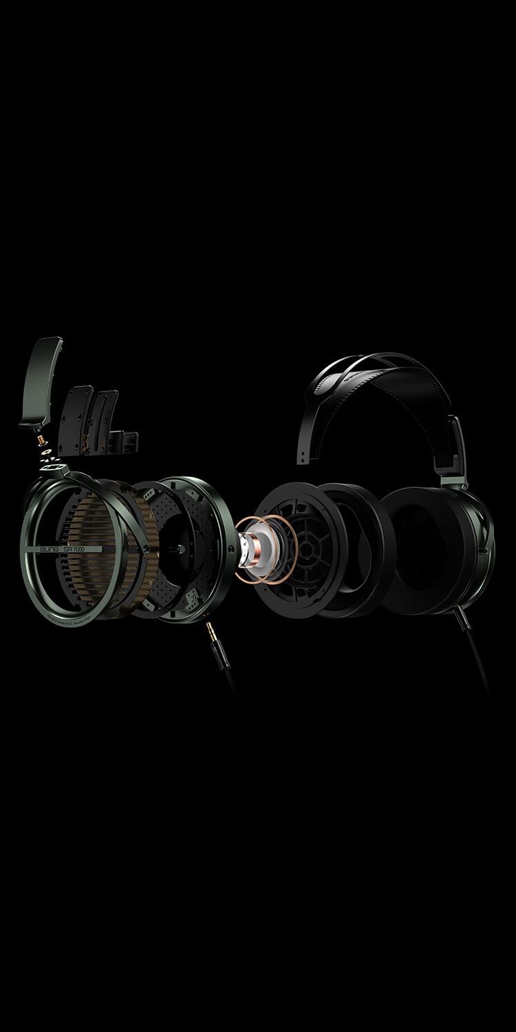 Aune SR7000 Full-Size Closed-Back Headphones with MLD Driver, Dynamic Driver, Detachable Cable, Over-Ear HiFi Hi-Res Audiophile Headphones for HiFi System, Home Audio, DAP with ARU1 DAC
