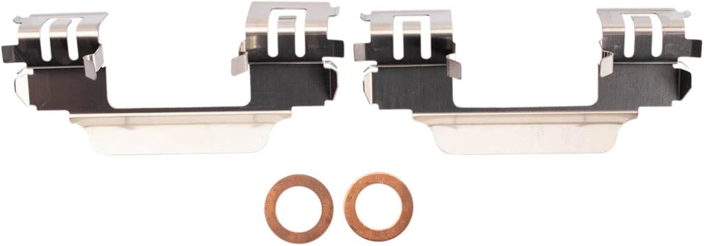 TRQ Performance Rear Brake Pad and Rotor Set Ceramic Vented Coated Slotted Drilled Calipers Compatible with 2004-2009 Cadillac SRX