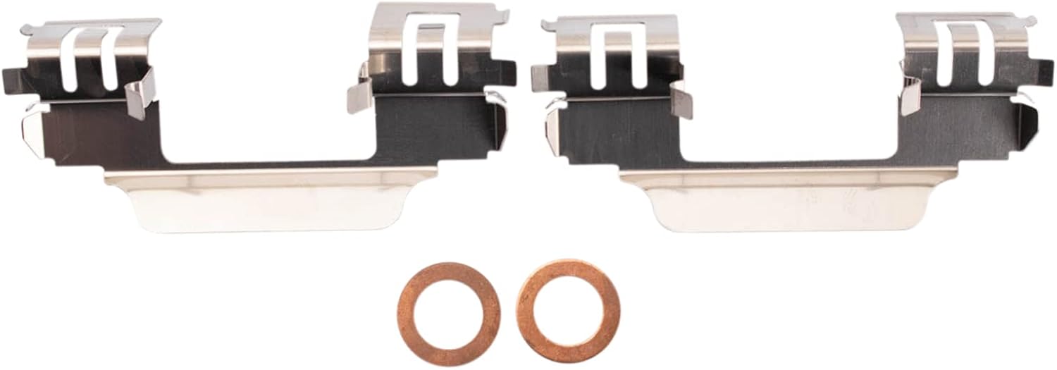 TRQ Performance Rear Brake Pad and Rotor Set Ceramic Vented Coated Slotted Drilled Calipers Compatible with 2004-2009 Cadillac SRX