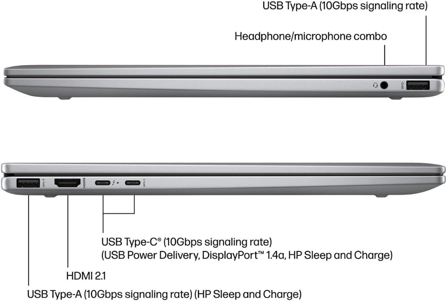 HP Envy x360 16' 2K WUXGA Touchscreen 2-in-1 Laptop, AMD Ryzen 5 8640HS Processor, 8GB RAM 2TB SSD, Backlit Keyboard, Wi-Fi 6E, Bluetooth, HDMI, Webcam, Windows 11 Home, Silver