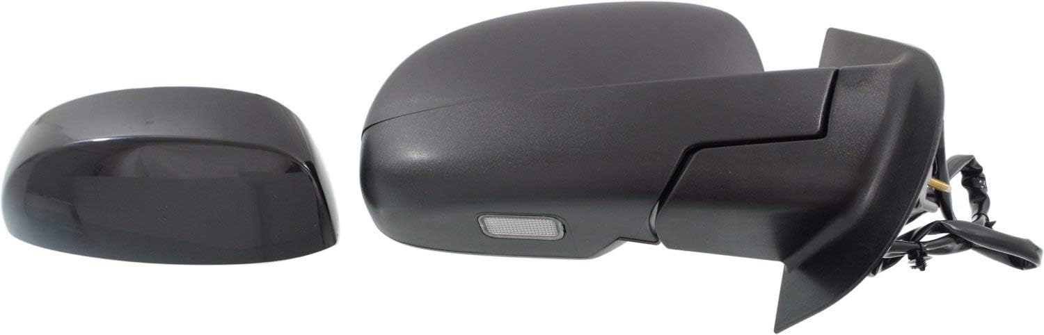 Kool Vue Right Power Heated Mirror for Chevrolet Tahoe Suburban 1500 2007-2014 Power Fold With Signal Light, Memory & Puddle Lamp; Without Blind Spot Monitor & Auto-Dim with 2 Caps w/o Off Road Pkg