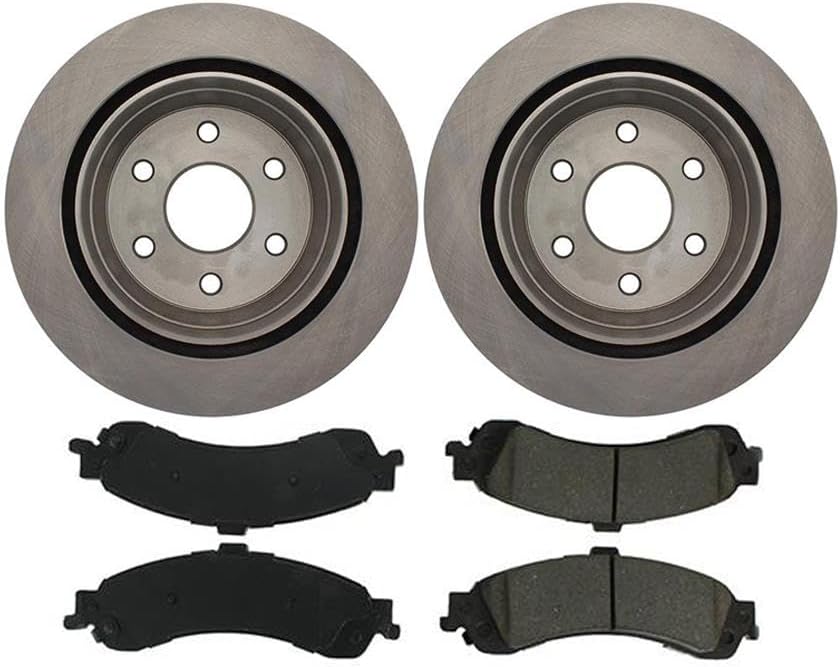 Brake Pads and Rotors Kit - Rear Brakes and Rotors, Replacement Brake Kit fits Chevrolet Avalanche 1500 2002-2006 fits Chevy Avalanche 1500 2002-2006 fits Chevrolet Silverado 1500 2001-2005