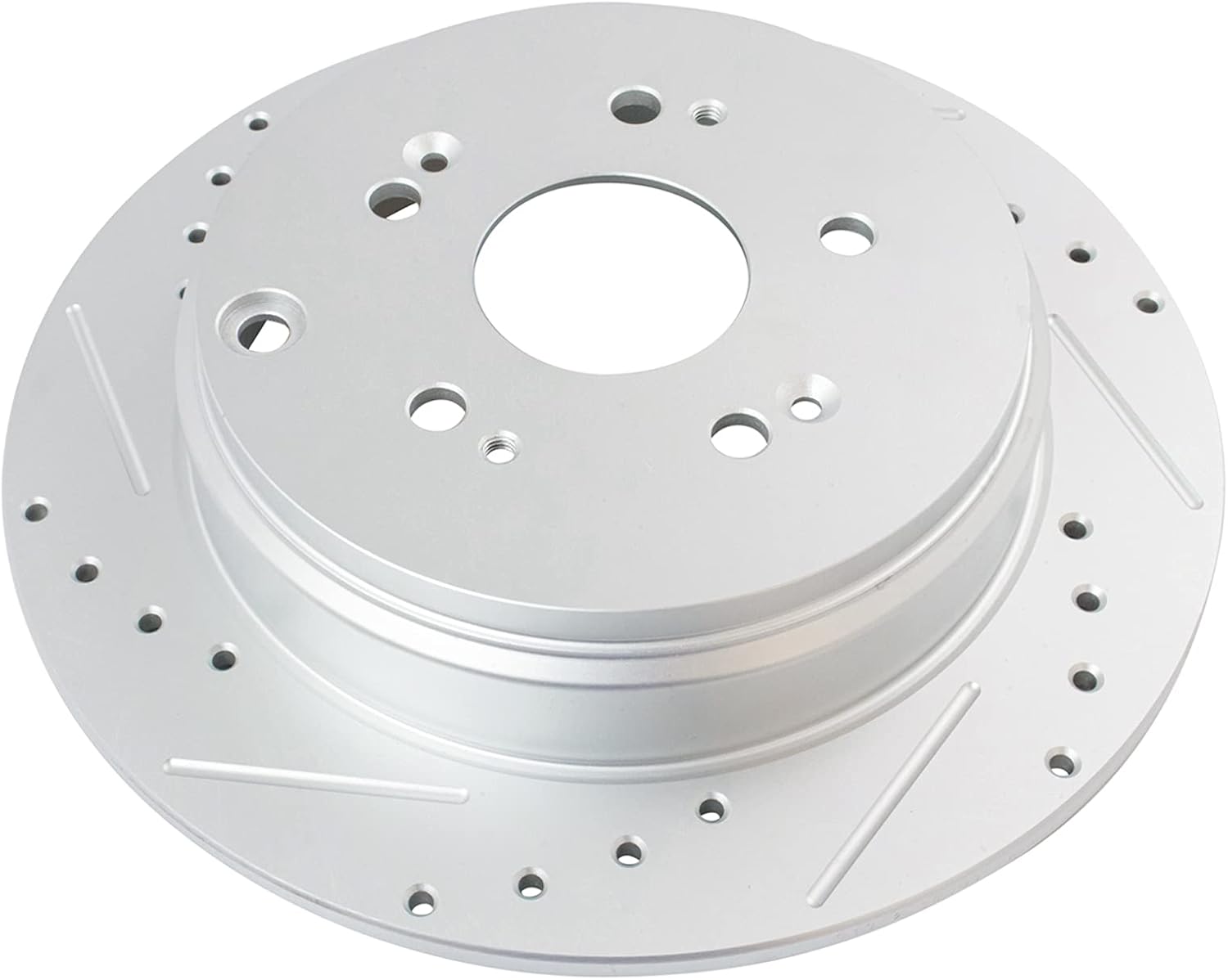 TRQ Performance Rear Brake Pad and Rotor Set Ceramic Solid Rotors Calipers Compatible with 2007-2012 Acura RDX