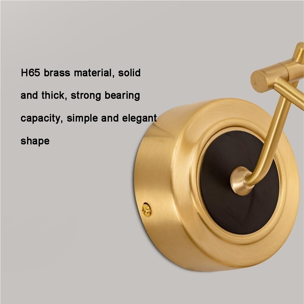 Modern Wall Sconce LED Vanity Light in Copper Black/Gold Bathroom Mirror Lighting Fixture for Living Room Hallway, Gold Tone Wall Lamp T-155(57cm,Oro)