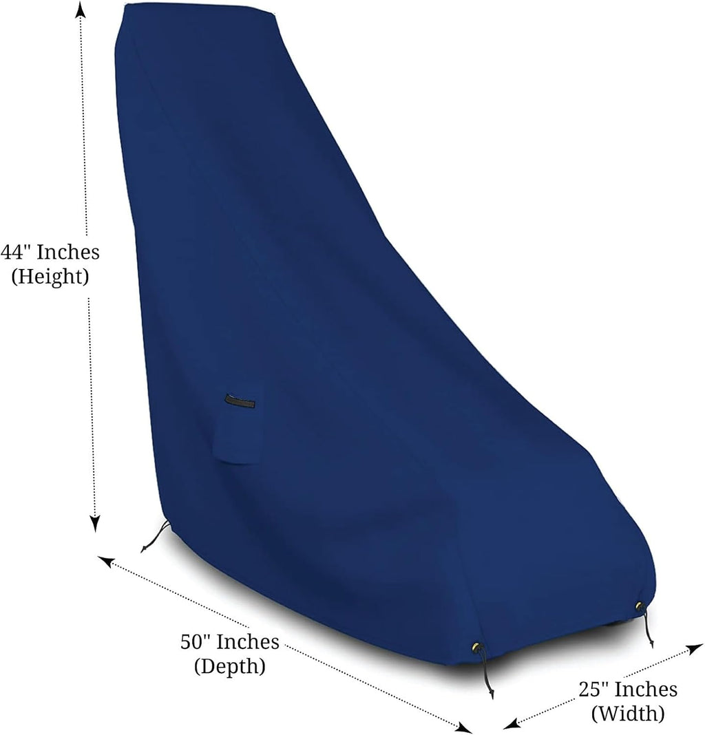 Lawn Mower Cover 18 Oz Waterproof - Customize Cover with Any Size - 100% Weather Resistant Grass Mower Cover with Air Pocket and Drawstring with Snug Fit (50' D x 25' W x 44' H, Blue)