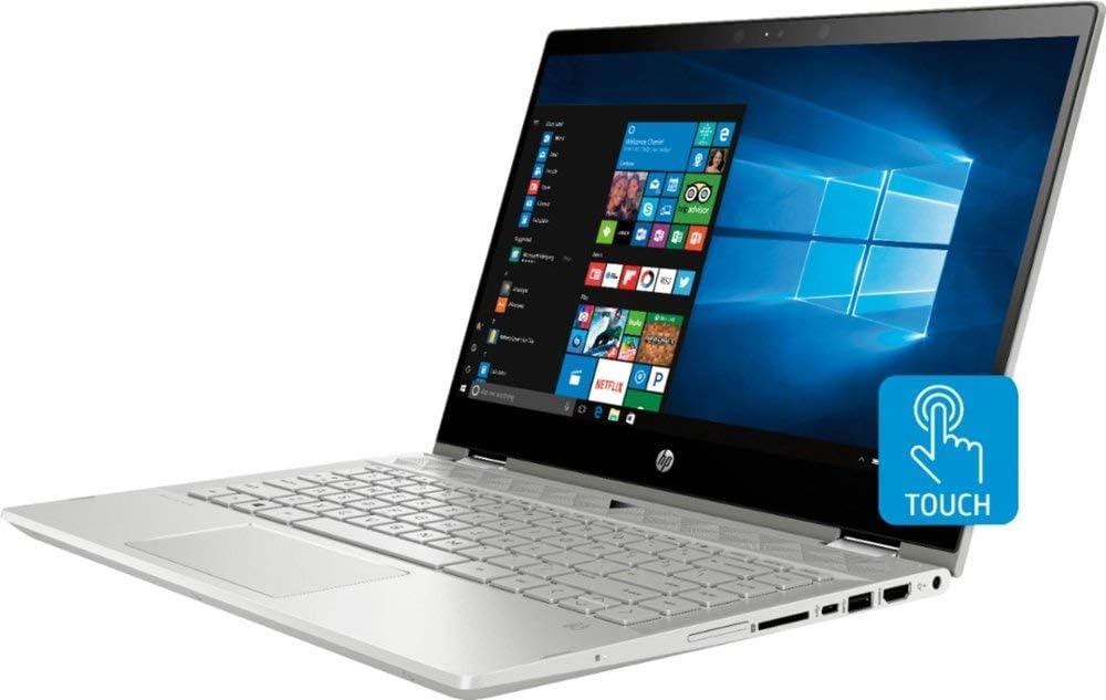HP Pavilion x360 14' FHD WLED Touchscreen 2-in-1 Convertible Laptop, Intel Quad-Core i5-8250U 1.60GHz up to 3.4GHz, 8GB DDR4, 256GB SSD, WiFi, Bluetooth, Webcam, HDMI, Fingerprint Reader, Windows 10