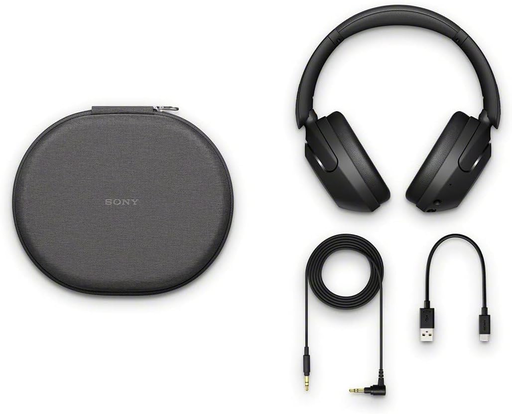 Sony WH-XB910N EXTRA BASS Noise Cancelling Headphones, Wireless Bluetooth Over the Ear Headset with Microphone and Alexa Voice Control, Black