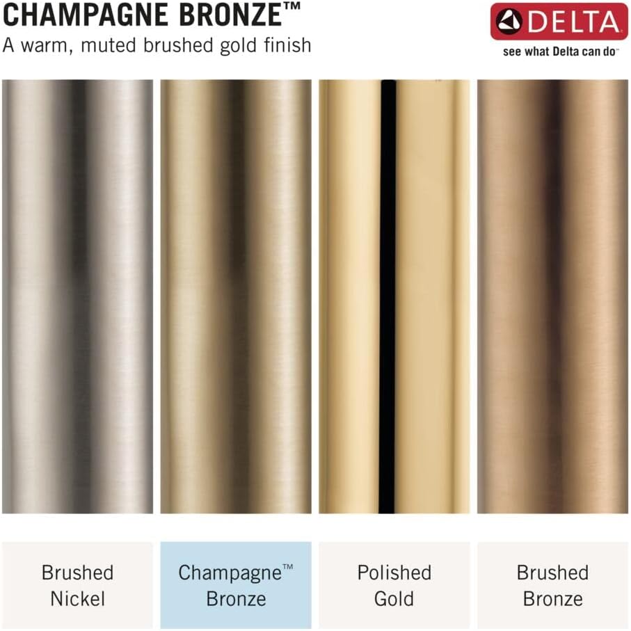 Delta 7-Setting Brushed Gold Wall-Mount Handheld Shower Head with ProClean Spray, Hand Held Shower Head with High Pressure Spray, Lumicoat Chrampagne Bronze 59584-CZ-PR-PK