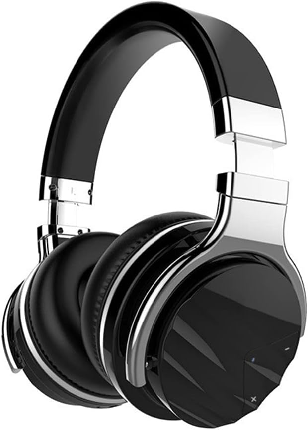 Sports ANC Active Noise Cancelling Headphones Wireless Bluetooth Over-Ear Foldable Headsets with Mic, Hi-Fi Stereo Deep Bass, 30H Playtime, for Sports/TV/Work,Black