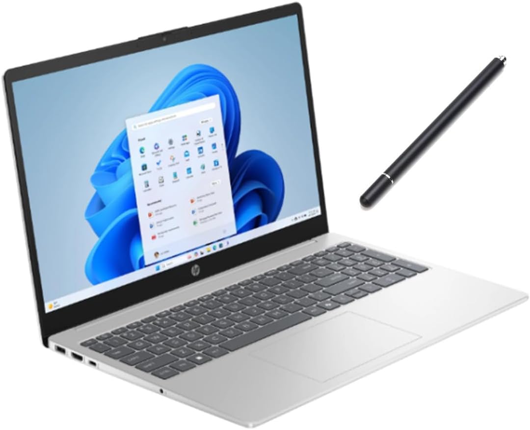 HP 15.6 inch FHD IPS Touch Display | AMD Ryzen 7 7730U(Beat Intel Core 7 150U) | AMD Radeon Graphics| Silver | Webcam | 16GB RAM | 512GB SSD | Windows 11 Home | Bundle with Stylus Pen