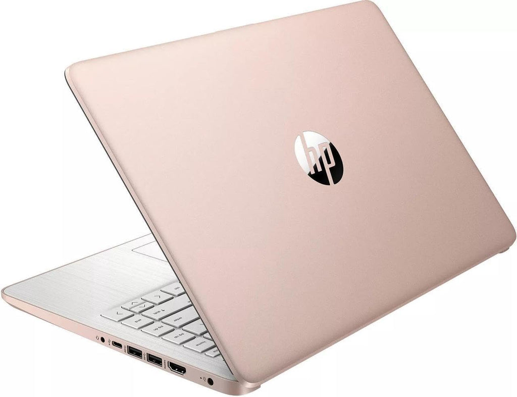 HP 14' HD Laptop | Intel Celeron N4120 Processor | Intel UHD Graphics| One Year Office 365 | Rose Gold| 4GB RAM | 128GB SSD | Windows 11 S | Bundle with Grey Bag