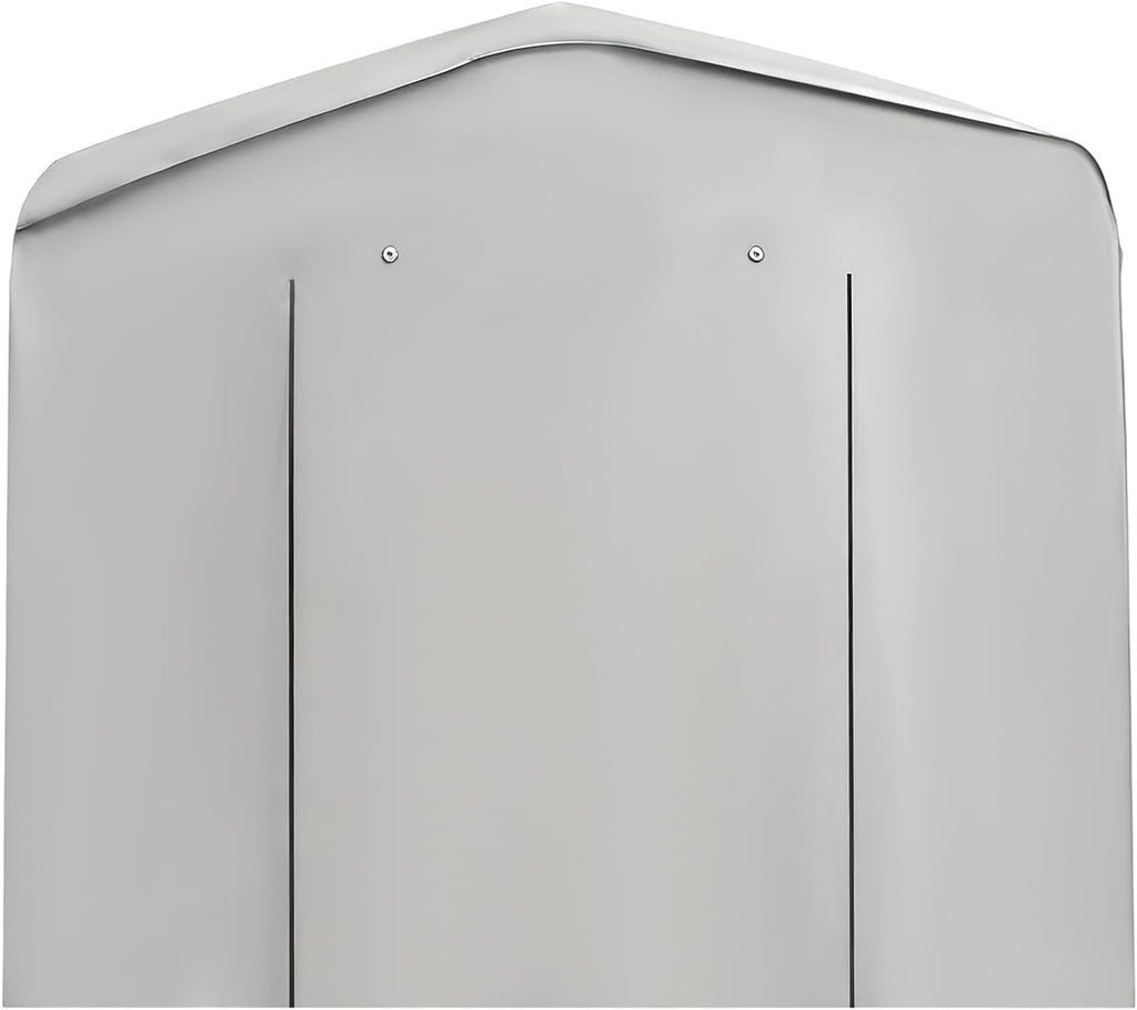 Outdoor Storage Shed, 12 X 12 X 8FT All Season Canopy Shelter with Steel Frame & Waterproof Cover for Storing Garden Tools, Lawn Mower, Tractors, Snowmobile (Grey)
