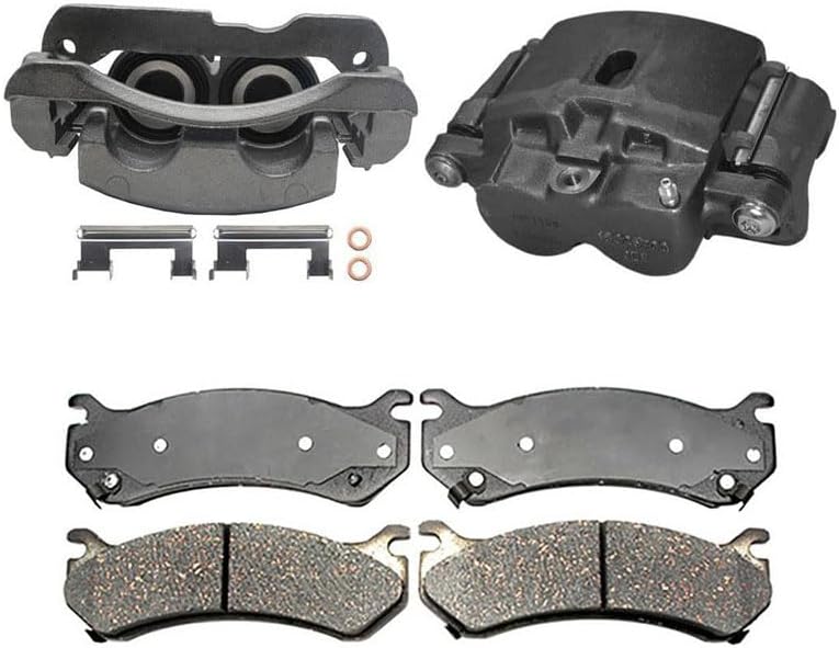 (4) Rear Brake Caliper with Brake Pads Kit Replacement for Chevy Silverado 2500 HD Classic 2007-2007 for Chevrolet Silverado 3500 2004-2007 for Chevy Silverado 3500 2004-2007