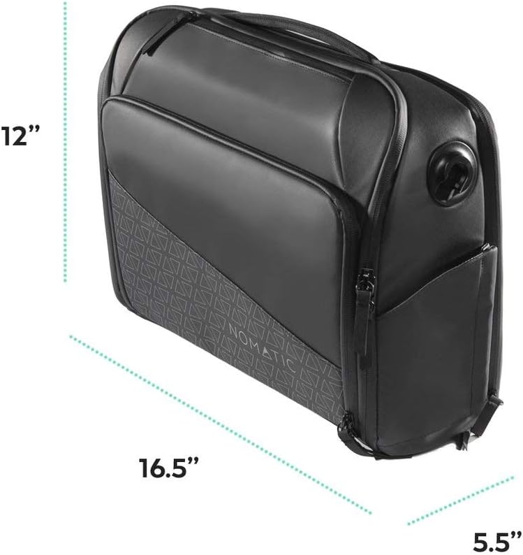 NOMATIC Messenger Bag - Formal Laptop Computer Bag - Crossbody Shoulder Bag for Travel, School and Work Bag (Black)