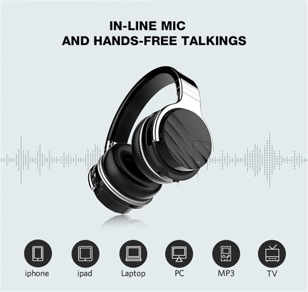 Sports ANC Active Noise Cancelling Headphones Wireless Bluetooth Over-Ear Foldable Headsets with Mic, Hi-Fi Stereo Deep Bass, 30H Playtime, for Sports/TV/Work,Beige