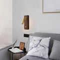 with Switch Wall Lamp Gold Silver Brass Wooden Lighting Fixtures for Bedroom Reading Hotel Office E27 Bulb,Bathroom