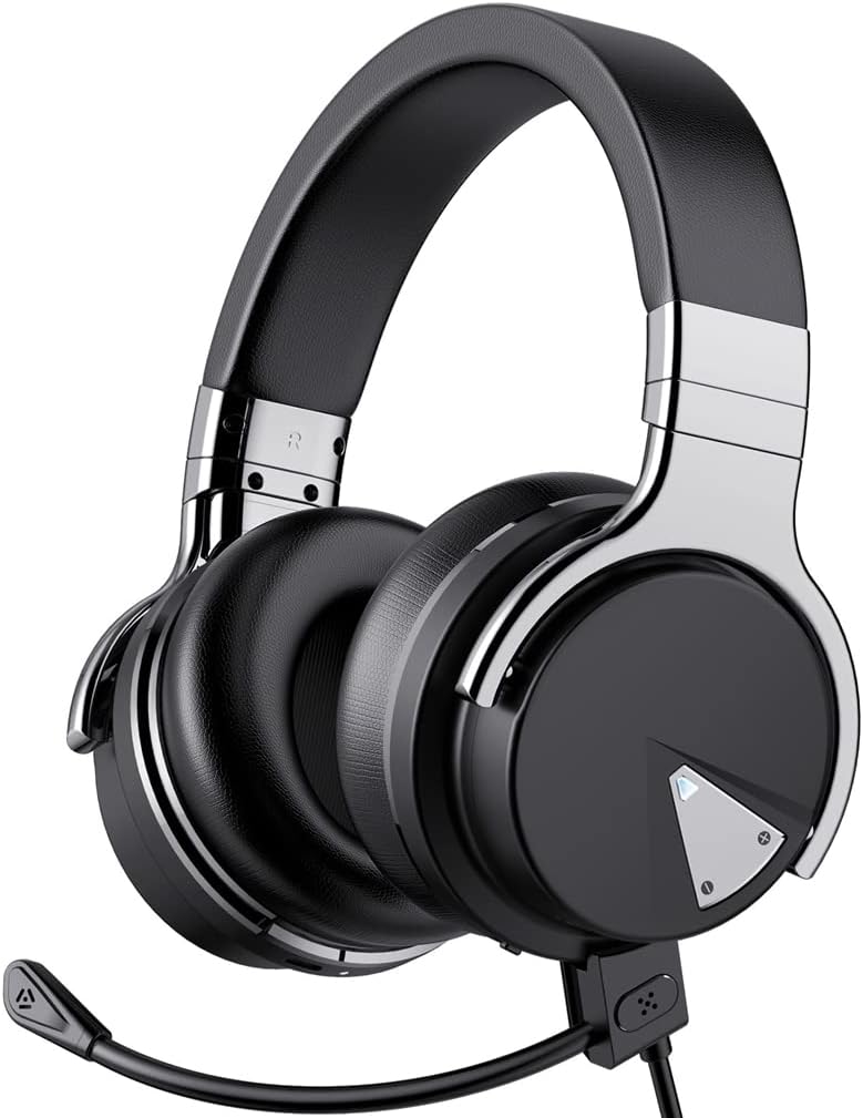 2 in 1 Active Noise Cancelling Gaming Headset Foldable Wireless Bluetooth Over-Ear Headphones with Detachable Boom Mic, Advanced 45Mm Speakers, 30H Playtime