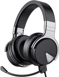 2 in 1 Active Noise Cancelling Gaming Headset Foldable Wireless Bluetooth Over-Ear Headphones with Detachable Boom Mic, Advanced 45Mm Speakers, 30H Playtime