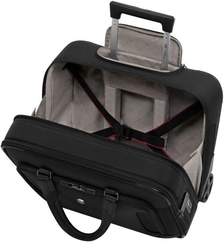 Victorinox Werks Traveler 7.0, Wheeled Briefcase, 2-Wheel Briefcase with 15.6' Laptop and 11'' Tablet Compartment, Black