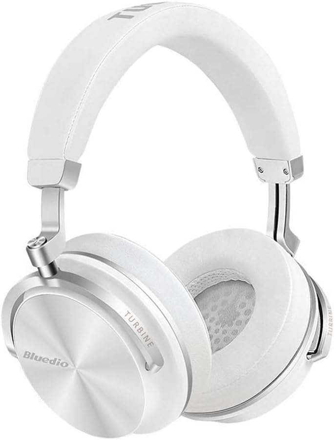 Wireless Bluetooth Headphones Active Noise Cancelling Wireless Stereo Foldable Headphones Soft Memory-Protein Earmuffs Deep Bass with Mic for PC/Cell Phones/TV,Red