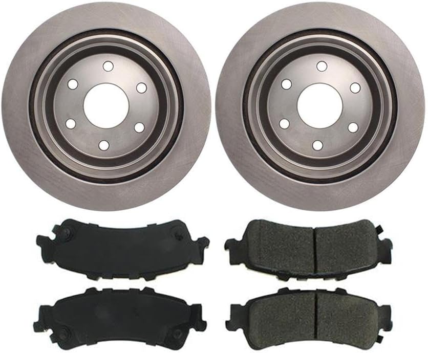 4X Rear Replacement Brake Kit Brake Rotors & Ceramic Brake Pads Fits Chevrolet Astro 2003-2005 Fits Chevy Astro 2003-2005 Fits Chevrolet Avalanche 1500 2002-2002