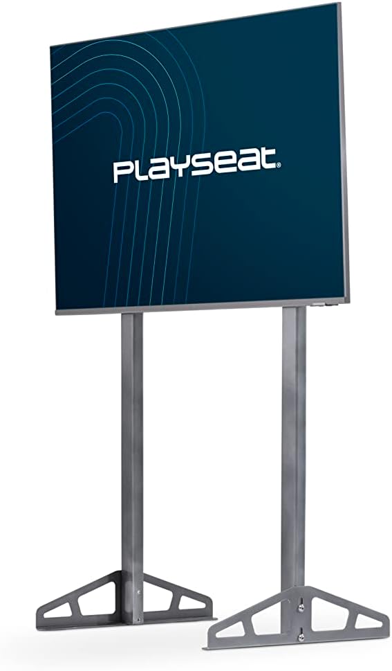 Playseat Floor TV Stand | Single Screen Monitor Mount | Supports Screens from 15 to 65 inches | Curved Screens up to 48 inches | Suitable for TVs & PC Monitors | Adjustable Height & Distance