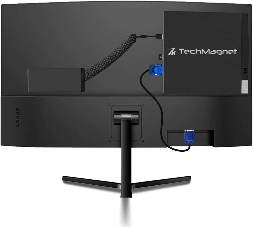 TechMagnet All in one Desktop Computer,Cheetah 4,Intel Core i5 4th Gen,8GB DDR3,240GB SSD,New 24 inch Curved Display,MTG RGB Keyboard Mouse,RGB Speaker and Webcam,USB Wi-Fi,Windows 11(Renewed)