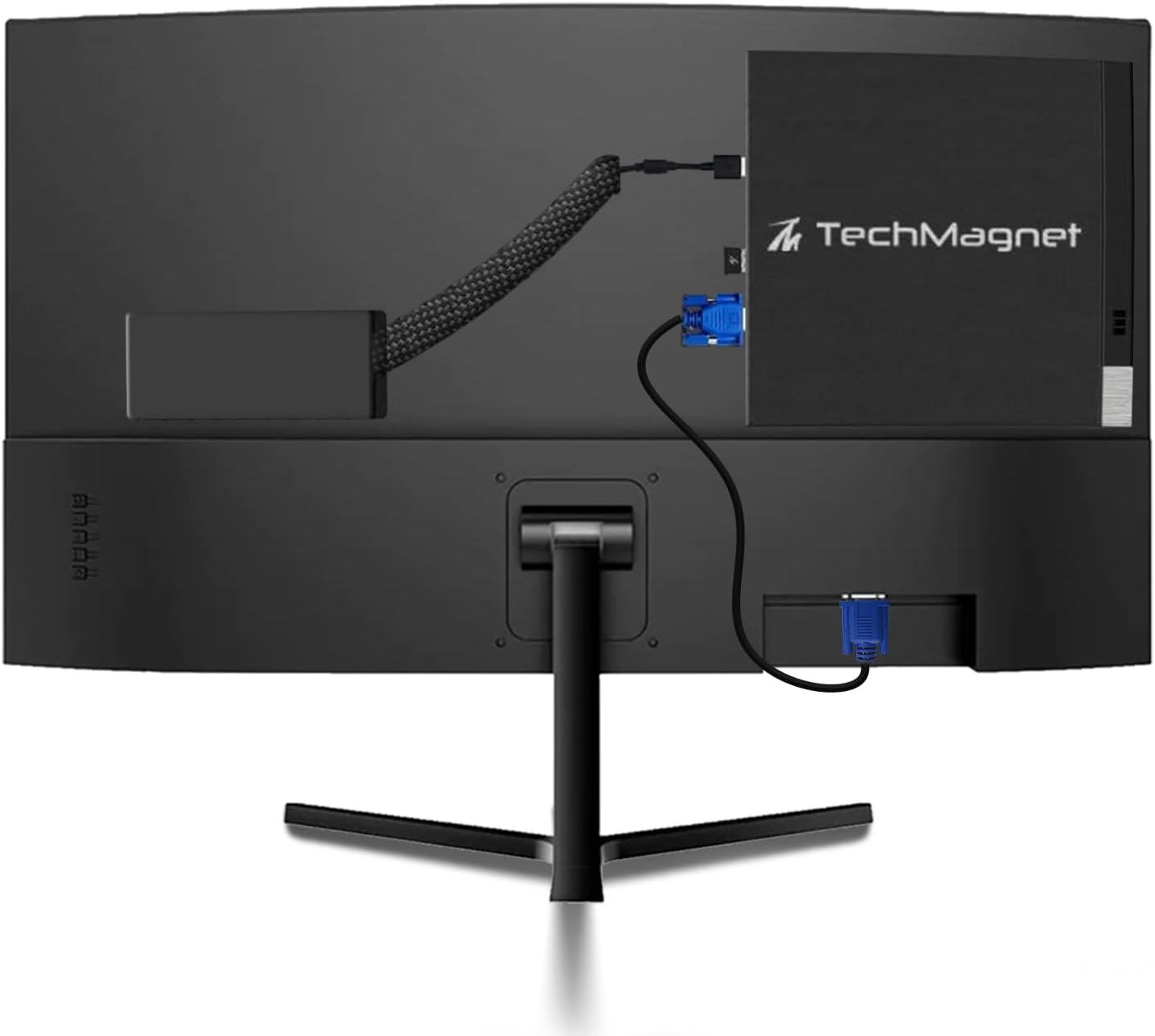 TechMagnet All in one Desktop Computer,Cheetah 4,Intel Core i5 4th Gen,8GB DDR3,480GB SSD,New 24 inch Curved Display,MTG RGB Keyboard Mouse,RGB Speaker and Webcam,USB Wi-Fi,Windows 11(Renewed)