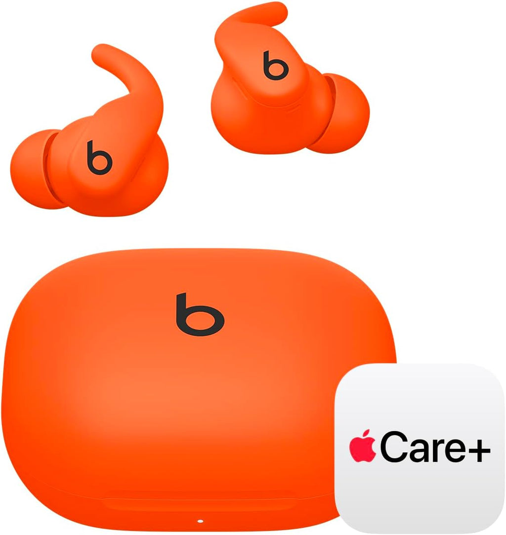 Beats - Powerbeats Fit - Wireless Noise-Cancelling Workout Earbuds with Ultimate Secure Fit with AppleCare+ (2 Years)- Spark Orange