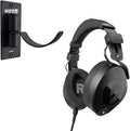 Rode NTH-100 Professional Closed-Back Over-Ear Headphones (Black) Bundle with Auray HPDS-B Headphone Stand and 3.5mm Stereo Extension Cable