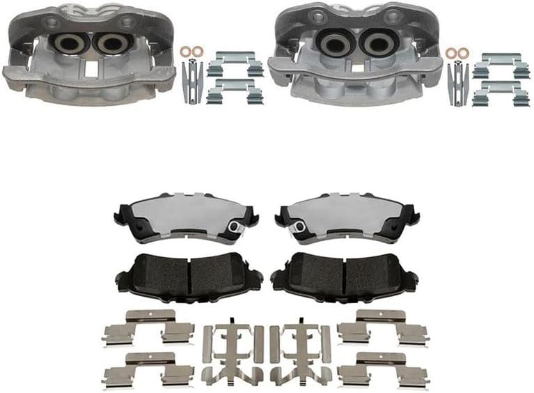 (4) Rear Brake Caliper with Brake Pads Kit Replacement for Chevrolet Silverado 1500 2002-2006 for Chevy Silverado 1500 2002-2006 for Chevrolet Tahoe 2000-2001 for Chevy Tahoe 2000-2001